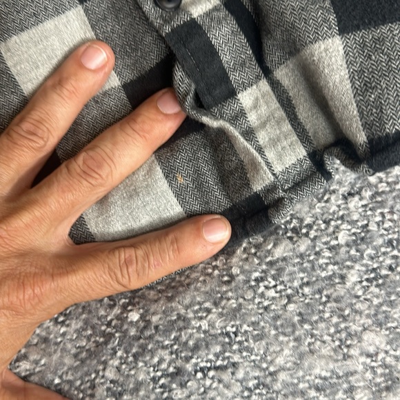 Gap Gray X-Large Plaid Midweight Flannel Button Down Long Sleeve Shirt - Picture 5 of 5